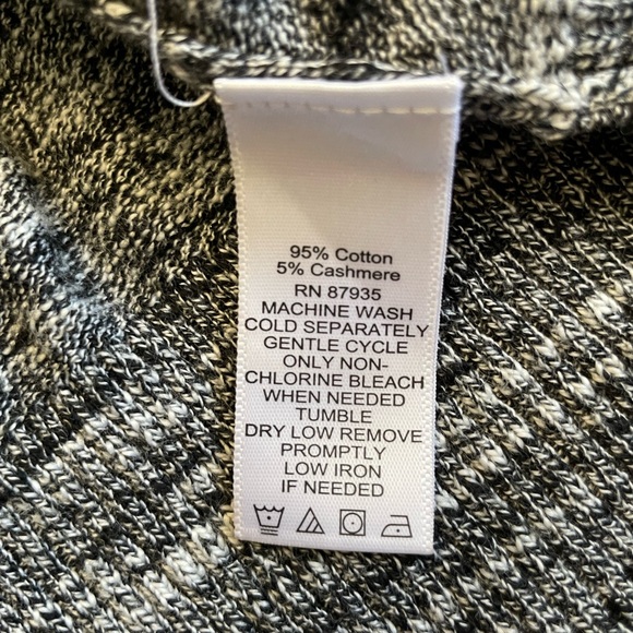 Logo Lori Goldstein Gray Black Cashmere Blend Sweatshirt Size XS Trendy fits - Picture 4 of 8
